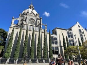 Plaza Botero in Medellín, Colombia, featuring the famous sculptures by Fernando Botero