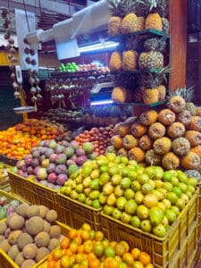 Exotic tropical fruits in Medellín local market